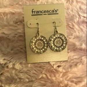 Inset Bead Filigree Earrings